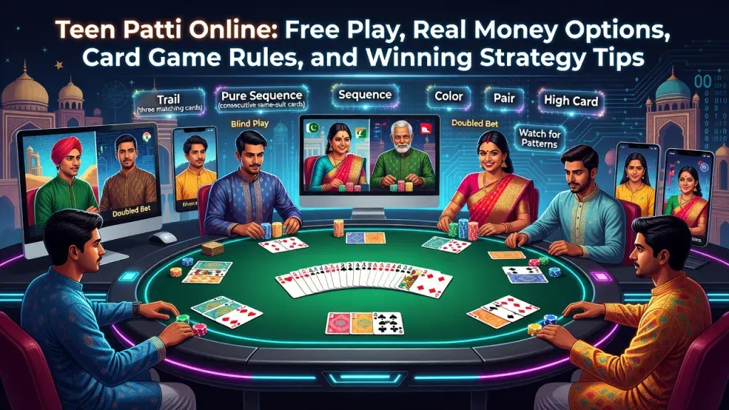 Teen Patti Online: Free Play, Real Money Options, Card Game Rules, and Winning Strategy Tips